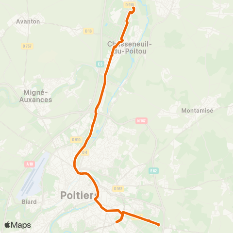 Vitalis Navette Gare du Futuroscope-Ctre Equestre map