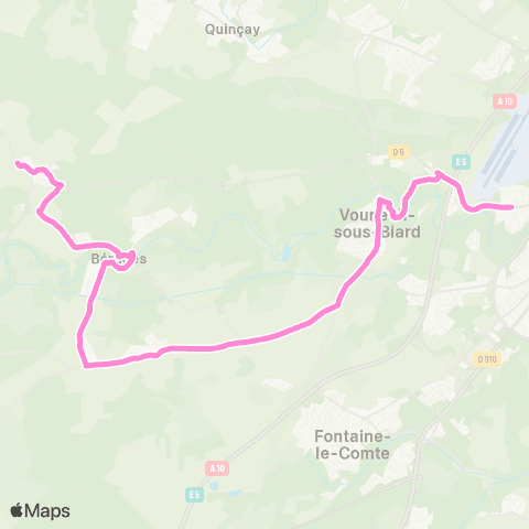 Vitalis flex'e-bus Biard map