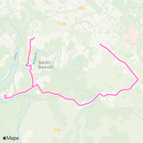 Vitalis flex'e-bus Saint-Benoît map