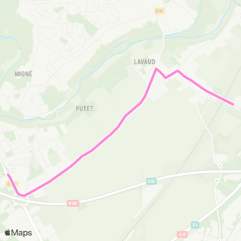 Vitalis flex'e-bus Migné-Auxances map