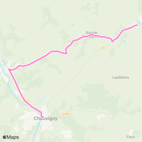 Vitalis flex'e-bus La Puye / Ste Radegonde map
