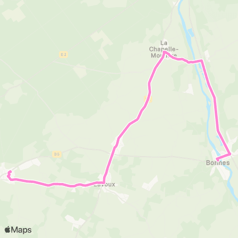 Vitalis flex'e-bus La Chapelle M. / Liniers / Lavoux / Bonnes map