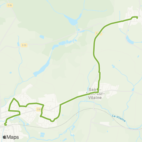 Mova (Vitobus) Marpiré - St-Jean-s/-Vilaine - Châteaubourg Gare map