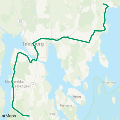 VKT - Vestfold Kollektivtrafikk Kaldnes-Tønsberg-Skallev map