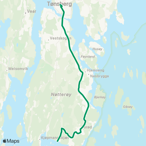 VKT - Vestfold Kollektivtrafikk Torød-Tønsberg map
