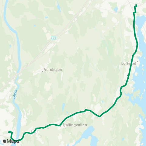 VKT - Vestfold Kollektivtrafikk Sandefjord-Enga-Vgs i Larvik map