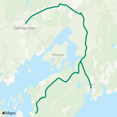VKT - Vestfold Kollektivtrafikk Tjøllingvollen-Ula-Eftang map