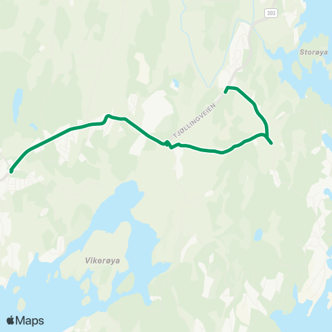 VKT - Vestfold Kollektivtrafikk Tjøllingvollen-Kjerringvik-Klå map