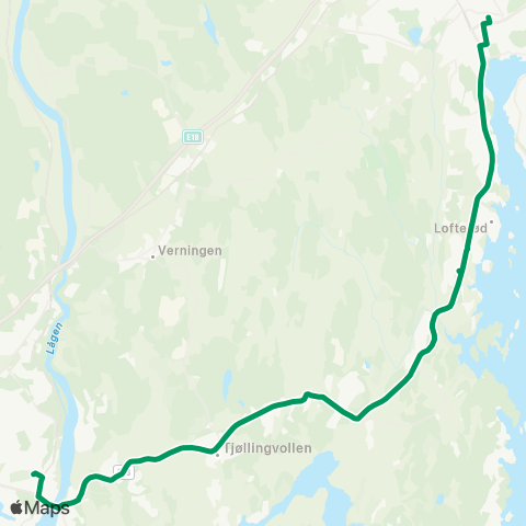 VKT - Vestfold Kollektivtrafikk Larvik-Sandefjord map