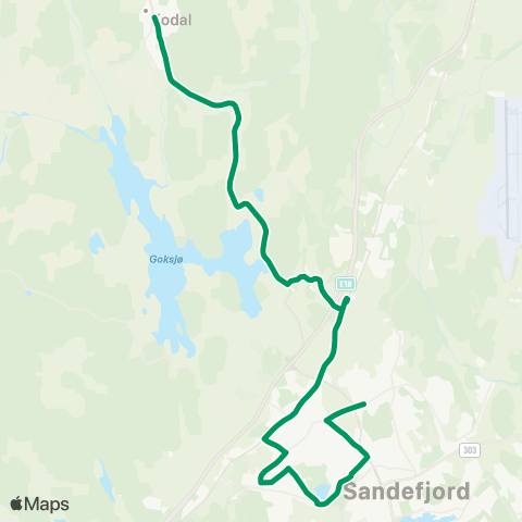 VKT - Vestfold Kollektivtrafikk Bugården-Sagmyra map