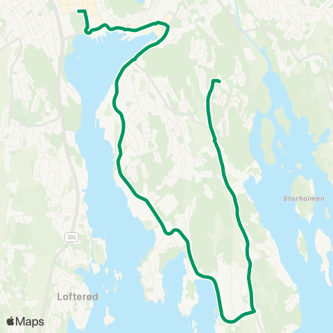 VKT - Vestfold Kollektivtrafikk Hjertnes-Varden map