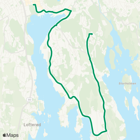VKT - Vestfold Kollektivtrafikk Varden-Fjellvik map
