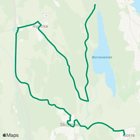 VKT - Vestfold Kollektivtrafikk Rygland-Nykirke-Borre map