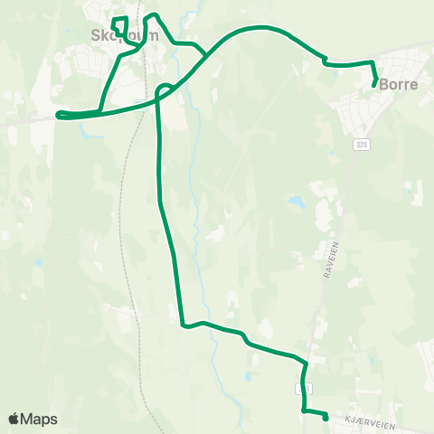 VKT - Vestfold Kollektivtrafikk Borre usk-Skoppum-Adal map