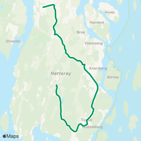 VKT - Vestfold Kollektivtrafikk Steinerskolen-Torød-Engås map
