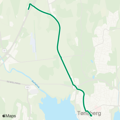 VKT - Vestfold Kollektivtrafikk Tønsberg-Nauen map