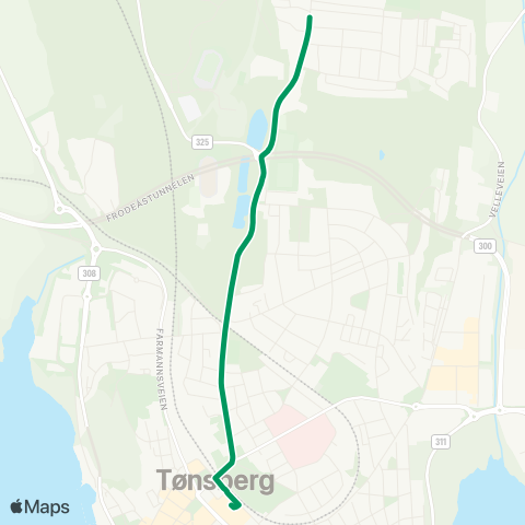 VKT - Vestfold Kollektivtrafikk Tønsberg-Granly skole map