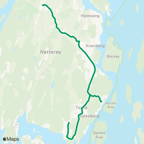 VKT - Vestfold Kollektivtrafikk Borgheim-Årøysund-Movik map