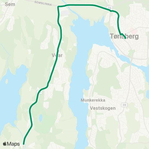 VKT - Vestfold Kollektivtrafikk Melsom-Tønsberg map