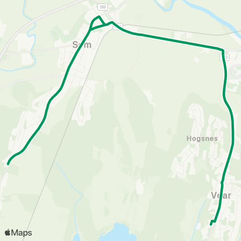 VKT - Vestfold Kollektivtrafikk Sem-Vear map