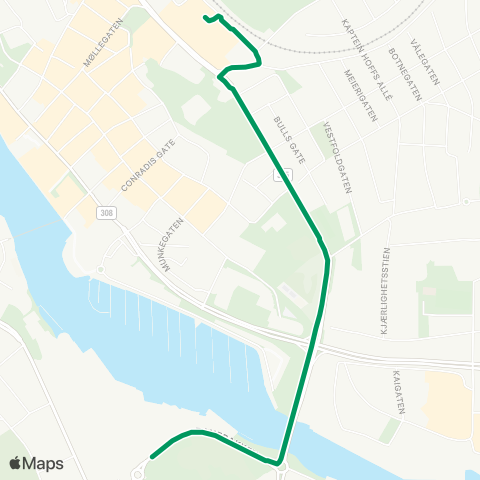 VKT - Vestfold Kollektivtrafikk Tønsberg-Færder vgs map