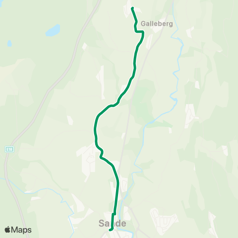 VKT - Vestfold Kollektivtrafikk Galleberg skole-Sande map