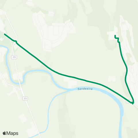 VKT - Vestfold Kollektivtrafikk Sande vgs-Haga skole map