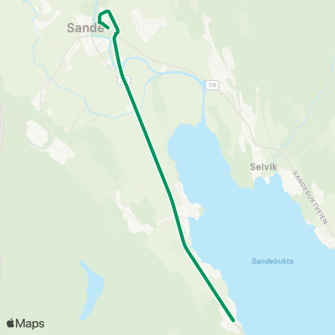 VKT - Vestfold Kollektivtrafikk Sande-Holm map