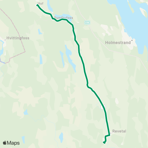 VKT - Vestfold Kollektivtrafikk Hof-Re map