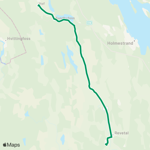 VKT - Vestfold Kollektivtrafikk Re vgs-Hof map