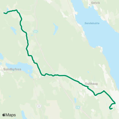 VKT - Vestfold Kollektivtrafikk Gjøklep-Eplerød map