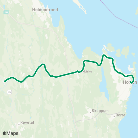 VKT - Vestfold Kollektivtrafikk Horten-Våle map