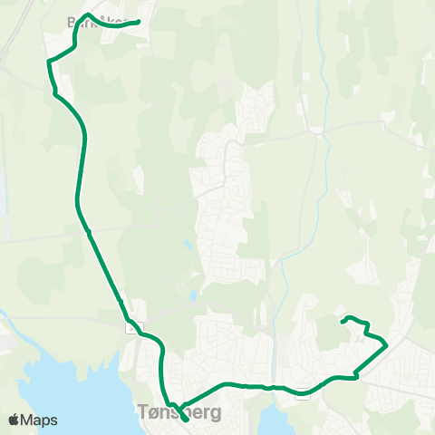 VKT - Vestfold Kollektivtrafikk Barkåker-Tønsberg-Sandeåsen map