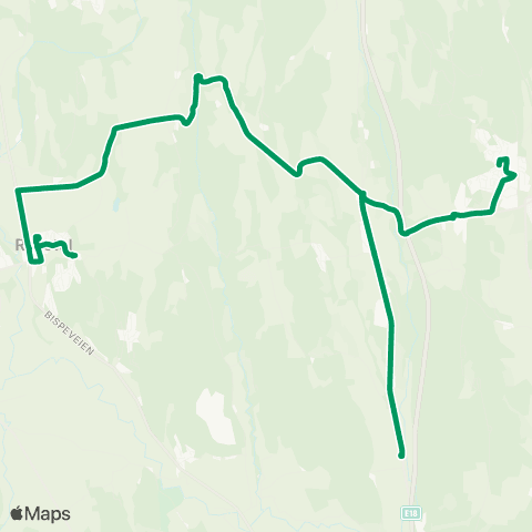 VKT - Vestfold Kollektivtrafikk Rørstoppen-Undrumsdal-Skoppum map
