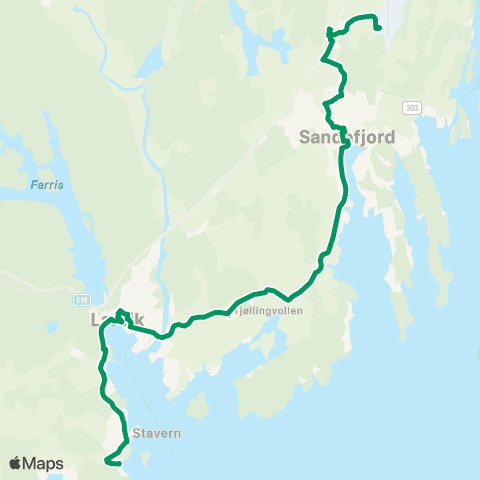 VKT - Vestfold Kollektivtrafikk Torp-Sandefjord-Larvik-Stavern map