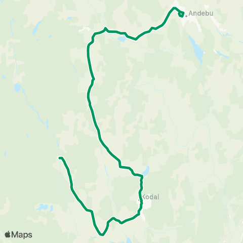 VKT - Vestfold Kollektivtrafikk Andebu skole-Kodal-Gjerstad map