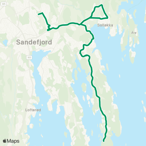 VKT - Vestfold Kollektivtrafikk Skogan-Breidablikk usk map
