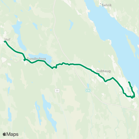 VKT - Vestfold Kollektivtrafikk Holmestrand-Gullhaug-Hof map