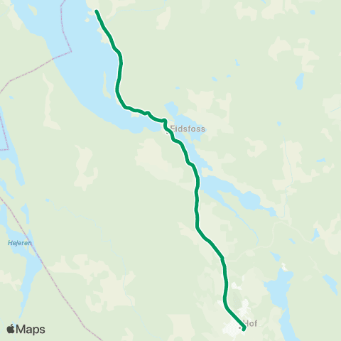 VKT - Vestfold Kollektivtrafikk Hof-Eidsfoss map