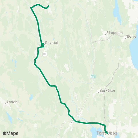 VKT - Vestfold Kollektivtrafikk Tønsberg-Ramnes-Kirkevoll map