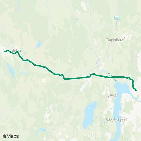 VKT - Vestfold Kollektivtrafikk Tønsberg-Andebu map