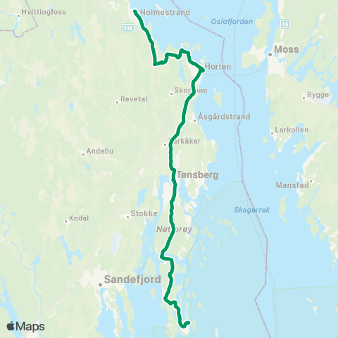 VKT - Vestfold Kollektivtrafikk Tjøme-Tønsberg-Horten-Holmestr map