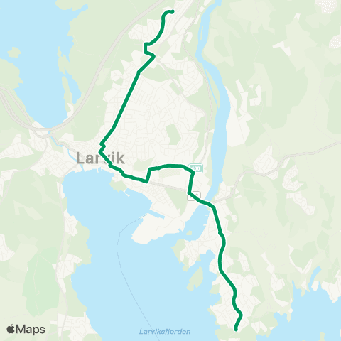 VKT - Vestfold Kollektivtrafikk Gon-Larvik-Hagalia map