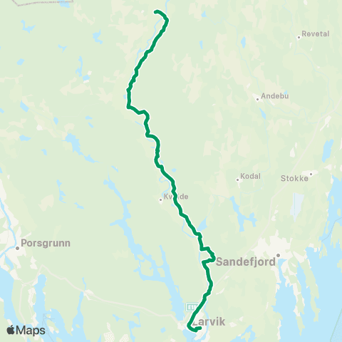 VKT - Vestfold Kollektivtrafikk Larvik-Hvarnes-Svarstad map