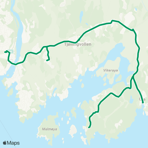 VKT - Vestfold Kollektivtrafikk Klåstad-Ula-Eftang map
