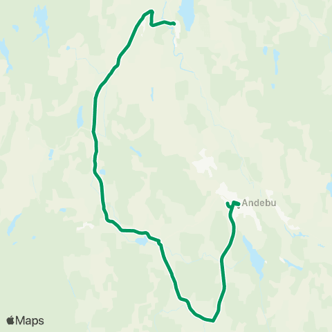 VKT - Vestfold Kollektivtrafikk Andebu-Skjelland-Høyjord map