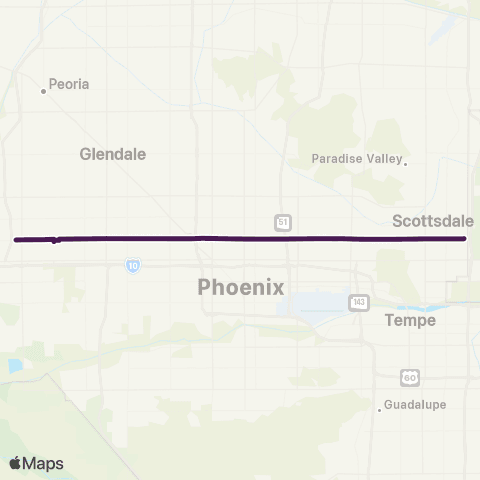 Valley Metro Thomas Rd map
