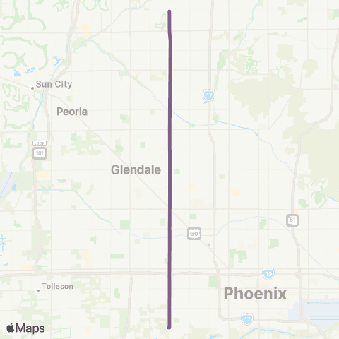 Valley Metro 43rd Ave map