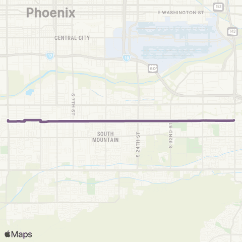 Valley Metro Roeser Rd map