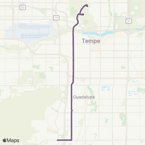 Valley Metro Priest Dr map